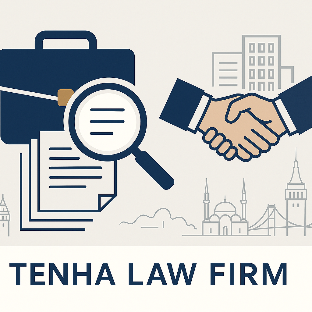 M&A due diligence Turkey – legal review of target company documents with Istanbul skyline | TENHA LAW FIRM